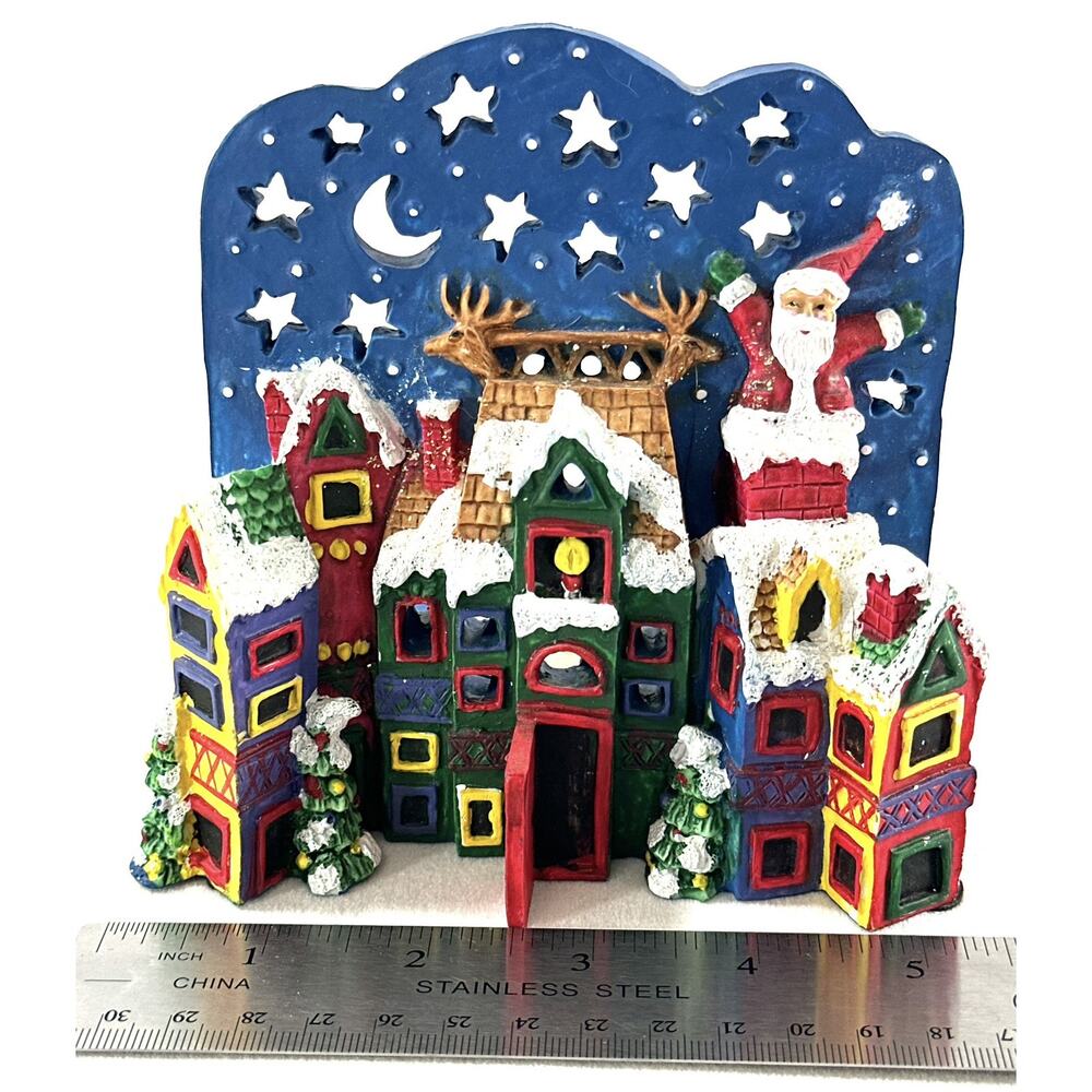 The Magic of Candlelight Handpainted Christmas Holiday Candle Holder - Picture 8 of 10